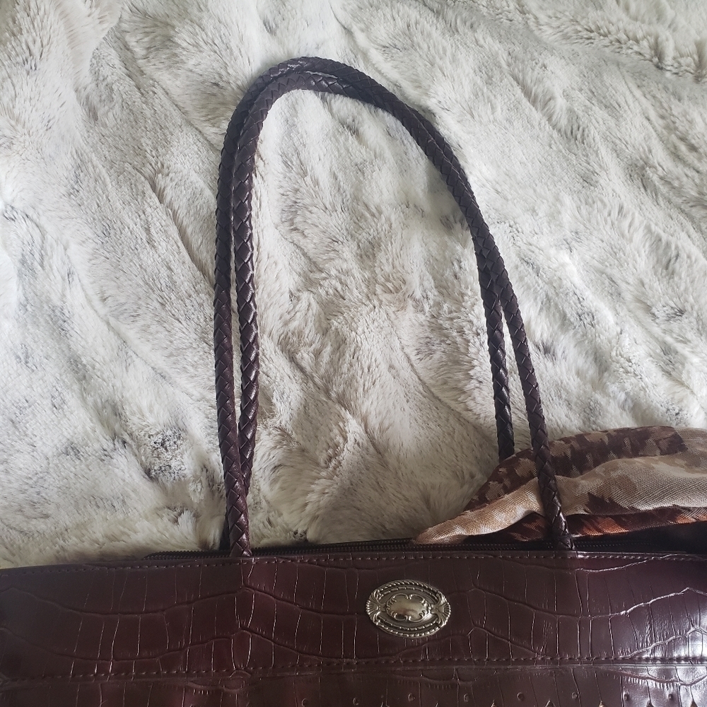 BUENO BOHO BOHEMIAN STYLE  WOVEN STRAW FAUX-LEATHER ACCENTS PURSE BAG - Picture 3 of 9
